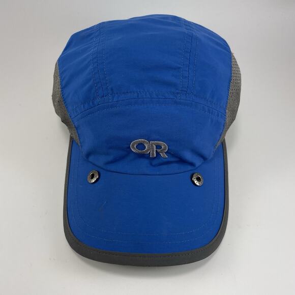 Outdoor Research 5 Panel Sun Runner Hat Unisex Size Medium Strap Back Blue - Picture 2 of 9